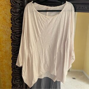Make an offer! Magnolia Pearl Cotton Oversized Cream Top